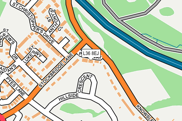 L36 8EJ map - OS OpenMap – Local (Ordnance Survey)