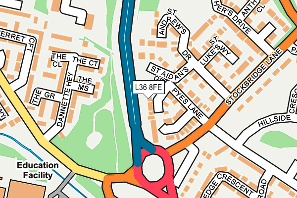 L36 8FE map - OS OpenMap – Local (Ordnance Survey)