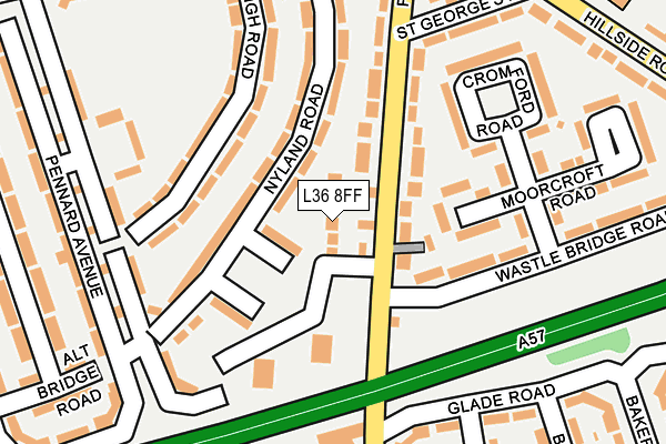 L36 8FF map - OS OpenMap – Local (Ordnance Survey)