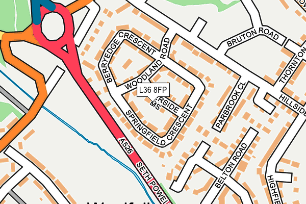 L36 8FP map - OS OpenMap – Local (Ordnance Survey)