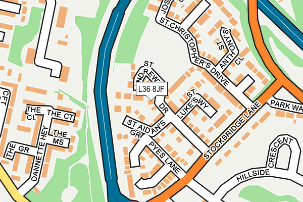 L36 8JF map - OS OpenMap – Local (Ordnance Survey)