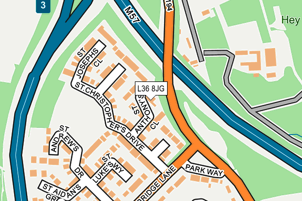 L36 8JG map - OS OpenMap – Local (Ordnance Survey)