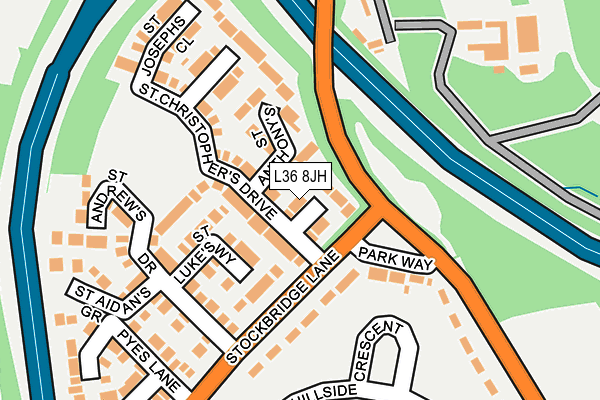 L36 8JH map - OS OpenMap – Local (Ordnance Survey)