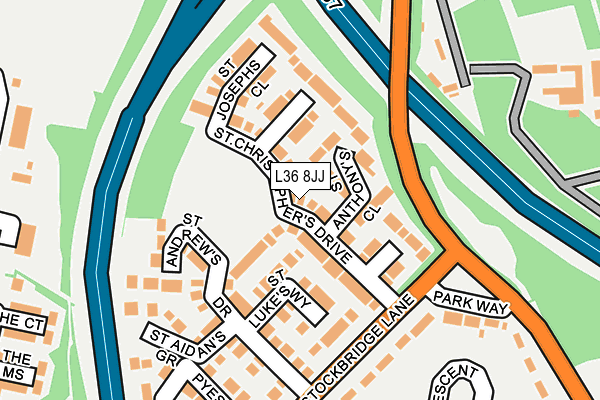 L36 8JJ map - OS OpenMap – Local (Ordnance Survey)