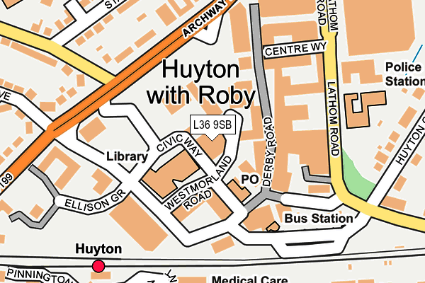 L36 9SB map - OS OpenMap – Local (Ordnance Survey)