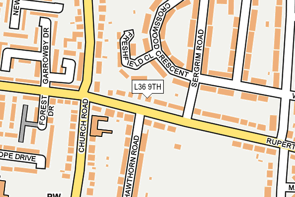 L36 9TH map - OS OpenMap – Local (Ordnance Survey)