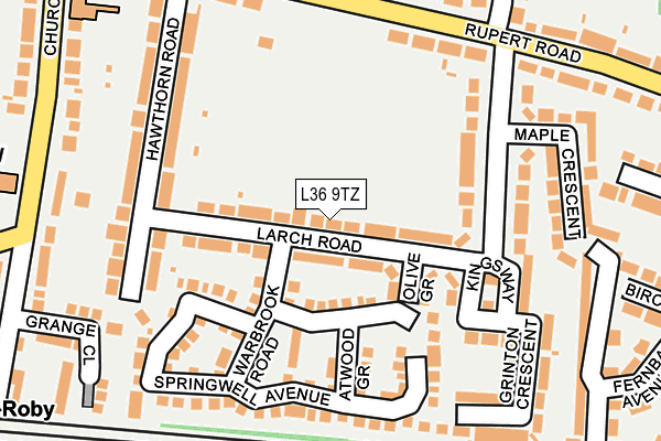 L36 9TZ map - OS OpenMap – Local (Ordnance Survey)