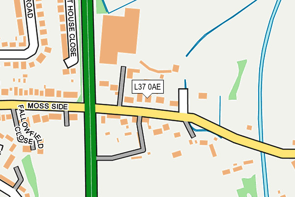 L37 0AE map - OS OpenMap – Local (Ordnance Survey)
