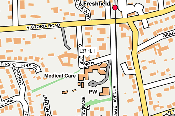 L37 1LH map - OS OpenMap – Local (Ordnance Survey)