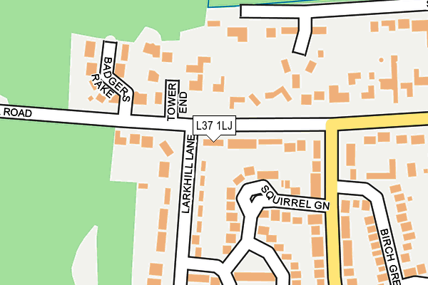 L37 1LJ map - OS OpenMap – Local (Ordnance Survey)