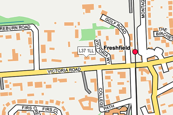 L37 1LL map - OS OpenMap – Local (Ordnance Survey)