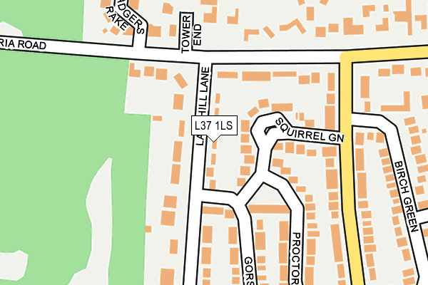 L37 1LS map - OS OpenMap – Local (Ordnance Survey)