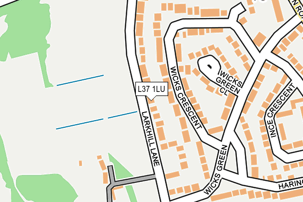 L37 1LU map - OS OpenMap – Local (Ordnance Survey)