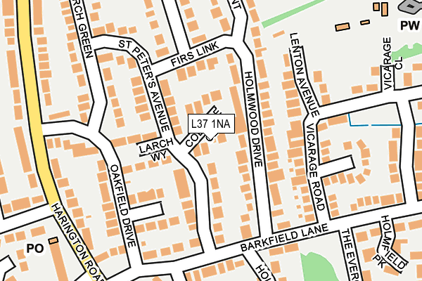 L37 1NA map - OS OpenMap – Local (Ordnance Survey)