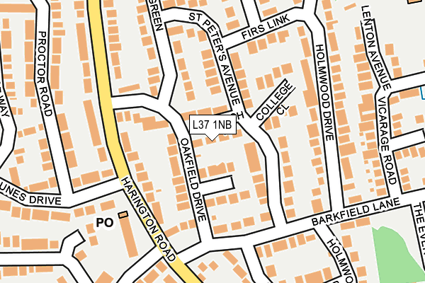 L37 1NB map - OS OpenMap – Local (Ordnance Survey)