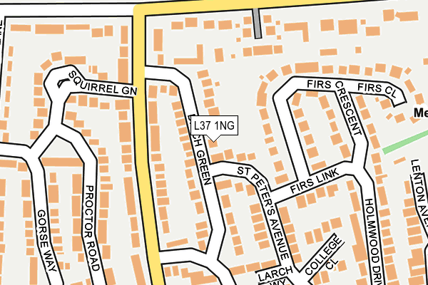 L37 1NG map - OS OpenMap – Local (Ordnance Survey)