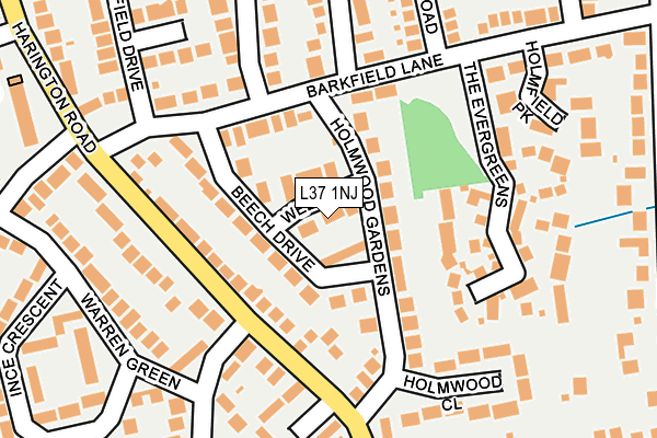 L37 1NJ map - OS OpenMap – Local (Ordnance Survey)