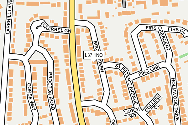 L37 1NQ map - OS OpenMap – Local (Ordnance Survey)