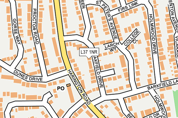 L37 1NR map - OS OpenMap – Local (Ordnance Survey)