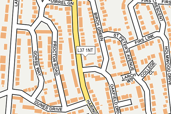 L37 1NT map - OS OpenMap – Local (Ordnance Survey)