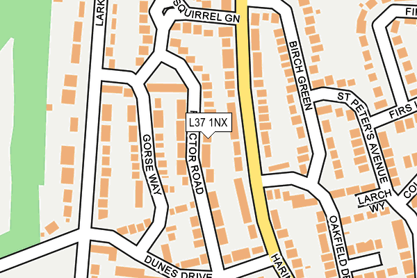 L37 1NX map - OS OpenMap – Local (Ordnance Survey)