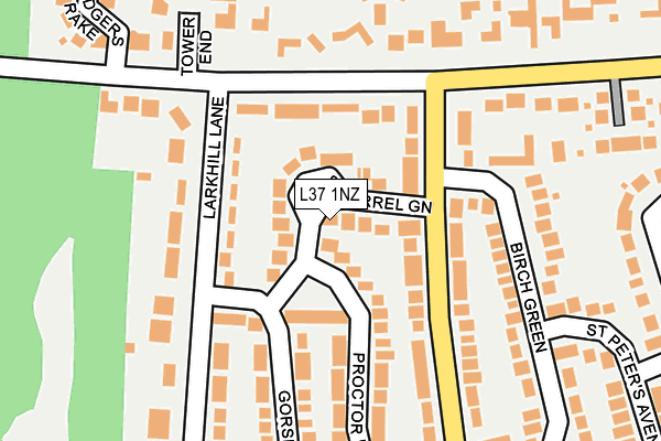 L37 1NZ map - OS OpenMap – Local (Ordnance Survey)