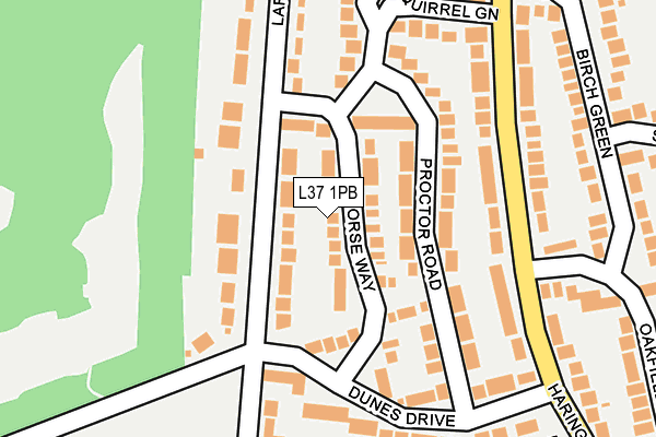 L37 1PB map - OS OpenMap – Local (Ordnance Survey)