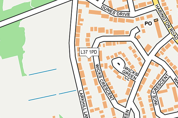 L37 1PD map - OS OpenMap – Local (Ordnance Survey)