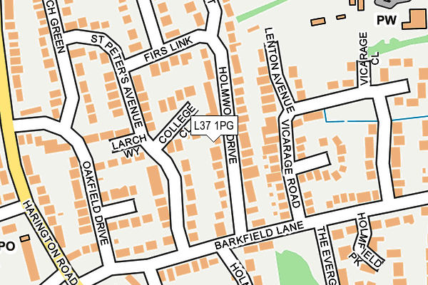 L37 1PG map - OS OpenMap – Local (Ordnance Survey)