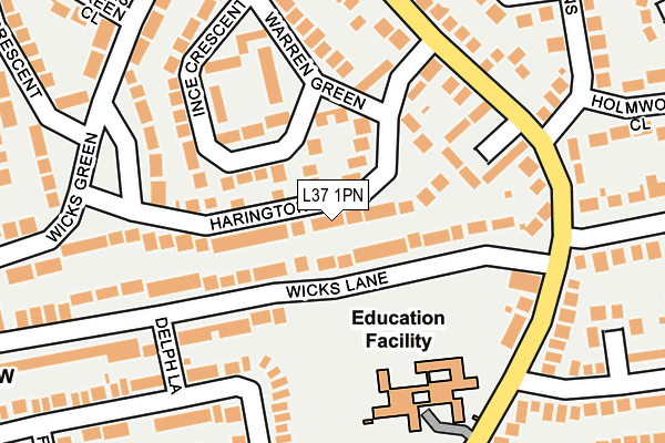 L37 1PN map - OS OpenMap – Local (Ordnance Survey)