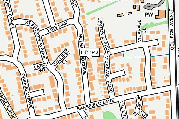 L37 1PQ map - OS OpenMap – Local (Ordnance Survey)