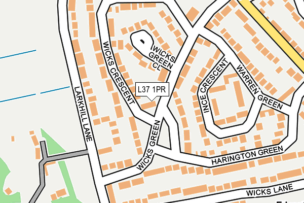 L37 1PR map - OS OpenMap – Local (Ordnance Survey)