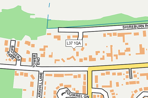L37 1QA map - OS OpenMap – Local (Ordnance Survey)