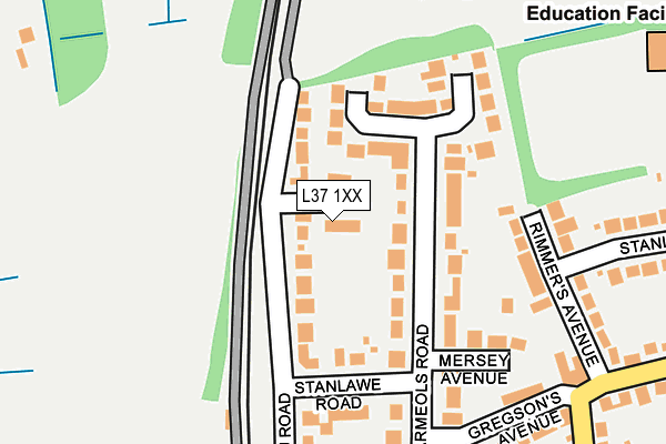 L37 1XX map - OS OpenMap – Local (Ordnance Survey)