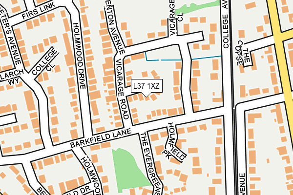 L37 1XZ map - OS OpenMap – Local (Ordnance Survey)