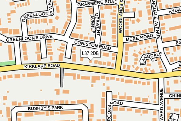 L37 2DB map - OS OpenMap – Local (Ordnance Survey)
