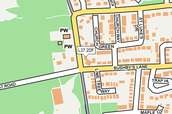 L37 2DF map - OS OpenMap – Local (Ordnance Survey)