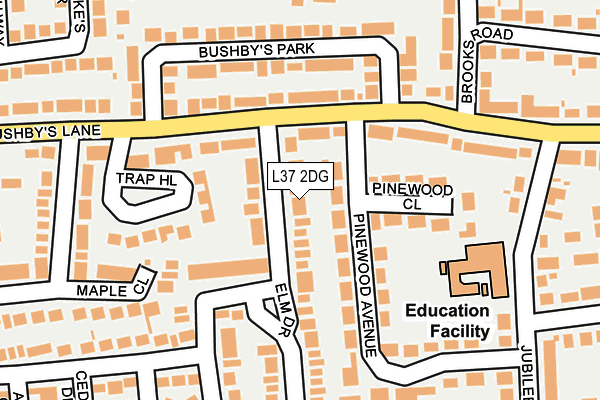 L37 2DG map - OS OpenMap – Local (Ordnance Survey)