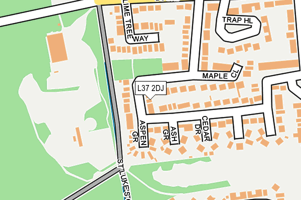 L37 2DJ map - OS OpenMap – Local (Ordnance Survey)