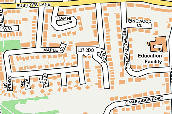 L37 2DQ map - OS OpenMap – Local (Ordnance Survey)