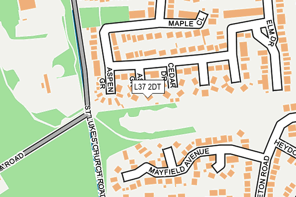 L37 2DT map - OS OpenMap – Local (Ordnance Survey)