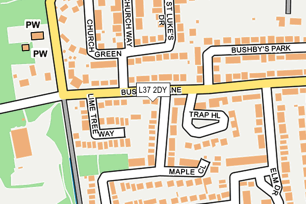 L37 2DY map - OS OpenMap – Local (Ordnance Survey)