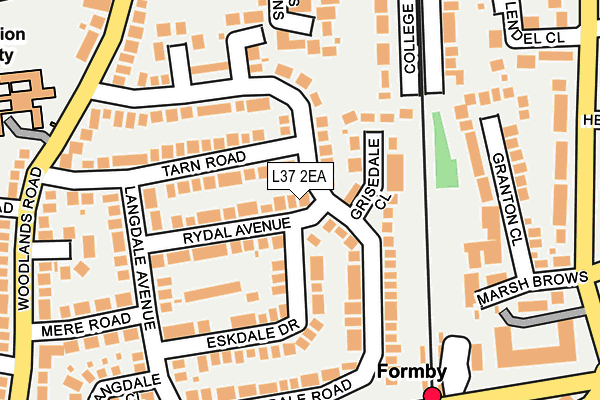 L37 2EA map - OS OpenMap – Local (Ordnance Survey)