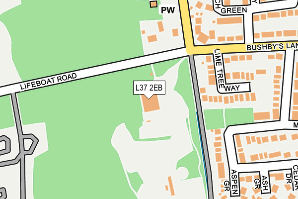 L37 2EB map - OS OpenMap – Local (Ordnance Survey)