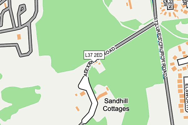 L37 2ED map - OS OpenMap – Local (Ordnance Survey)