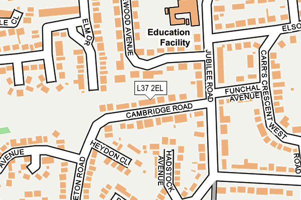 L37 2EL map - OS OpenMap – Local (Ordnance Survey)