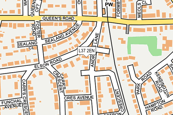 L37 2EN map - OS OpenMap – Local (Ordnance Survey)