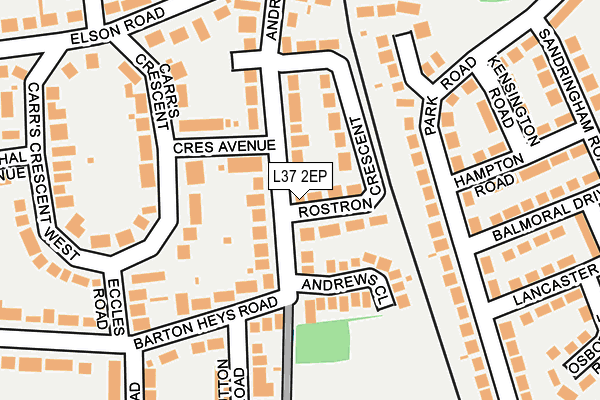 L37 2EP map - OS OpenMap – Local (Ordnance Survey)