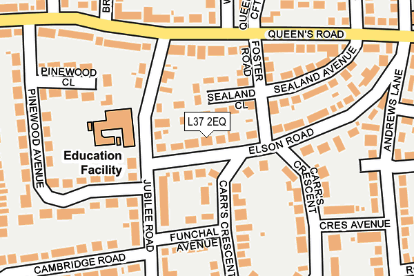 L37 2EQ map - OS OpenMap – Local (Ordnance Survey)