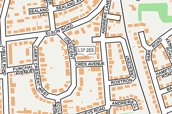 L37 2ES map - OS OpenMap – Local (Ordnance Survey)